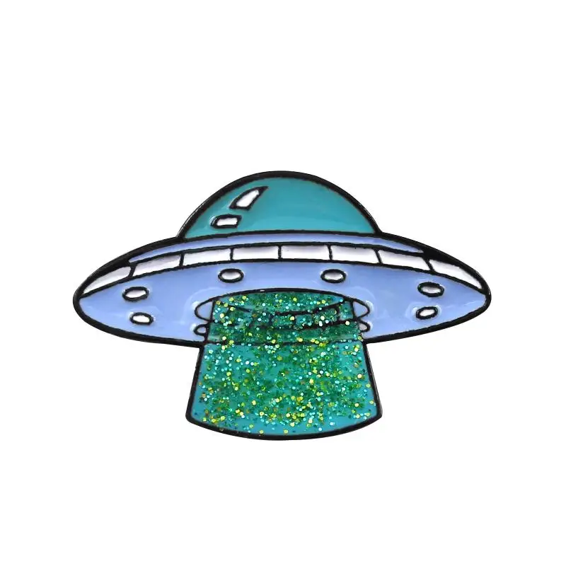 

Cartoon Brooch Badge Lovers Pin Creative Fly Boat Alien UFO Enamel Pin Denim Jackets Collar Badge Pins Lapel Pin Jewelry Gift