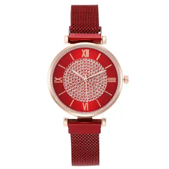 

Women Fashion Diomand Dial Alloy Mesh Band Wrist Watch