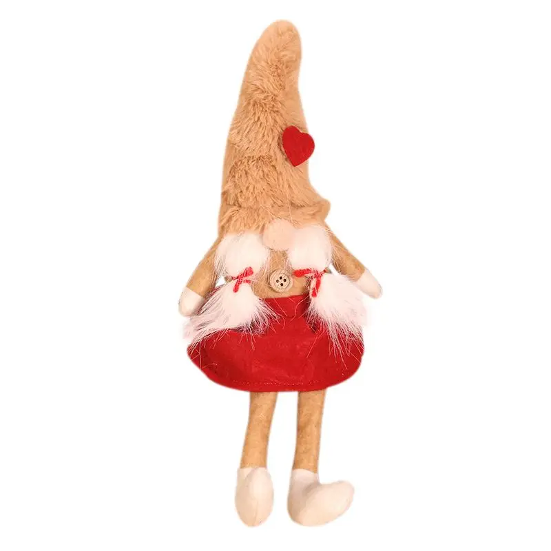 Плюшевая кукла Санта-гном, рождественское настольное украшение, Рождественское украшение для дома, бара, магазина, Рождественская статуя скандинавского эльфа, праздничный подарок - Цвет: AS0761B2
