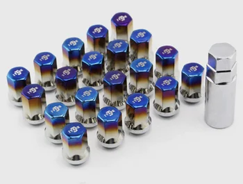 

ITSO 20pcs/set Car Racing Alloy Aluminum Short Lug Nuts Anti-theft Wheel Racing Lug Nuts Lightweight Wheel Lock Nuts with Logo