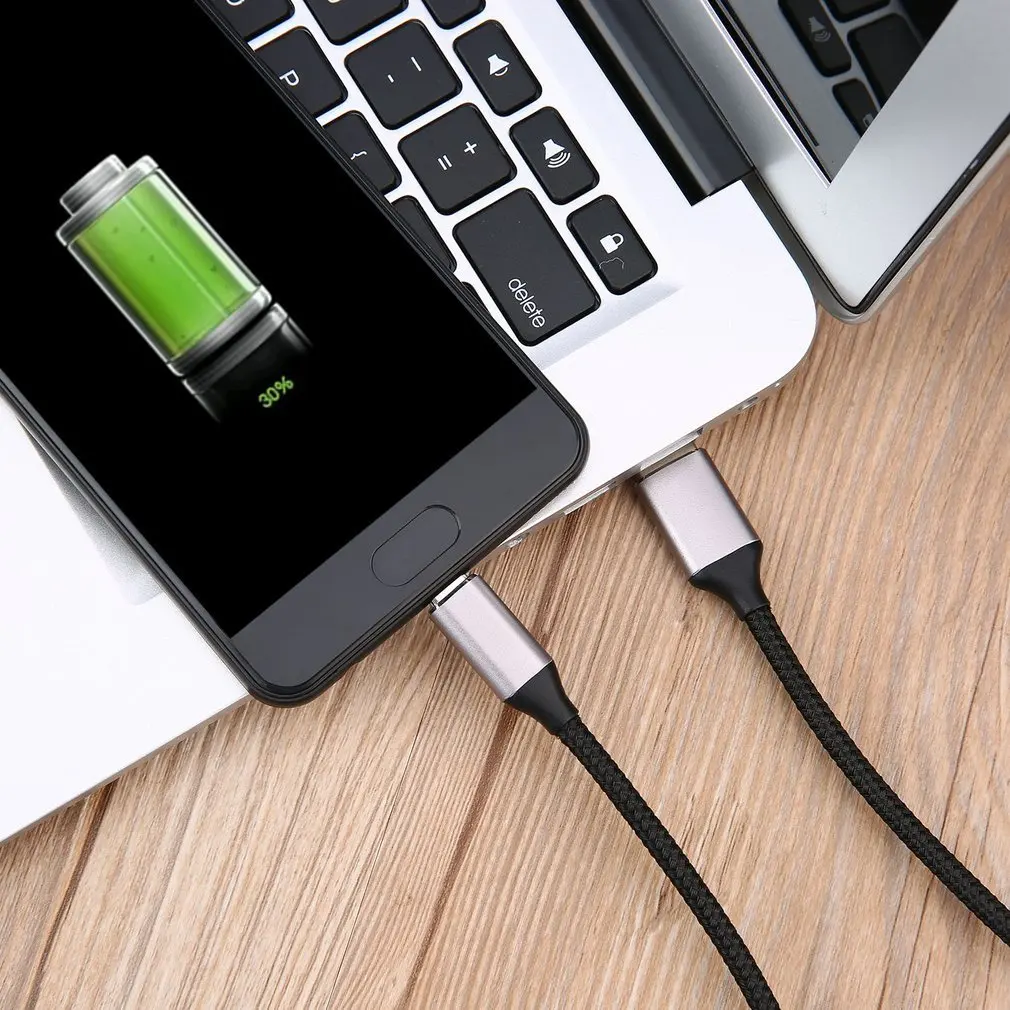 1 м USB 3,1 type-C к USB 3,0 кабель папа-папа нейлоновый плетеный кабель высокая скорость передачи кабель синхронизации данных и зарядки
