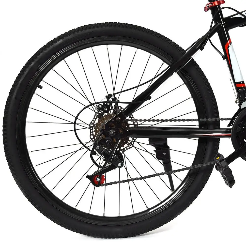 Clearance 26inch 21 Speed Bike Bicycle Dual Disc Brake Dual Shockproof Frame Mountain Bike Adults Teenagers Bicycle Bike 4