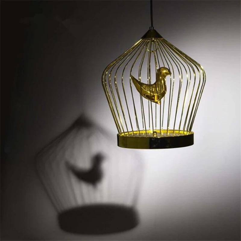 

Nordic Italy Designer Creative Cage Pendant Light Art Loft Led Lamp Dining Room Bar Studio Hanging Light Fixtures