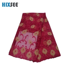 3 процент скидки от розового красного цвета чистая кружевной Нигерии Для женщин Стиль кружевной ткани горячая распродажа