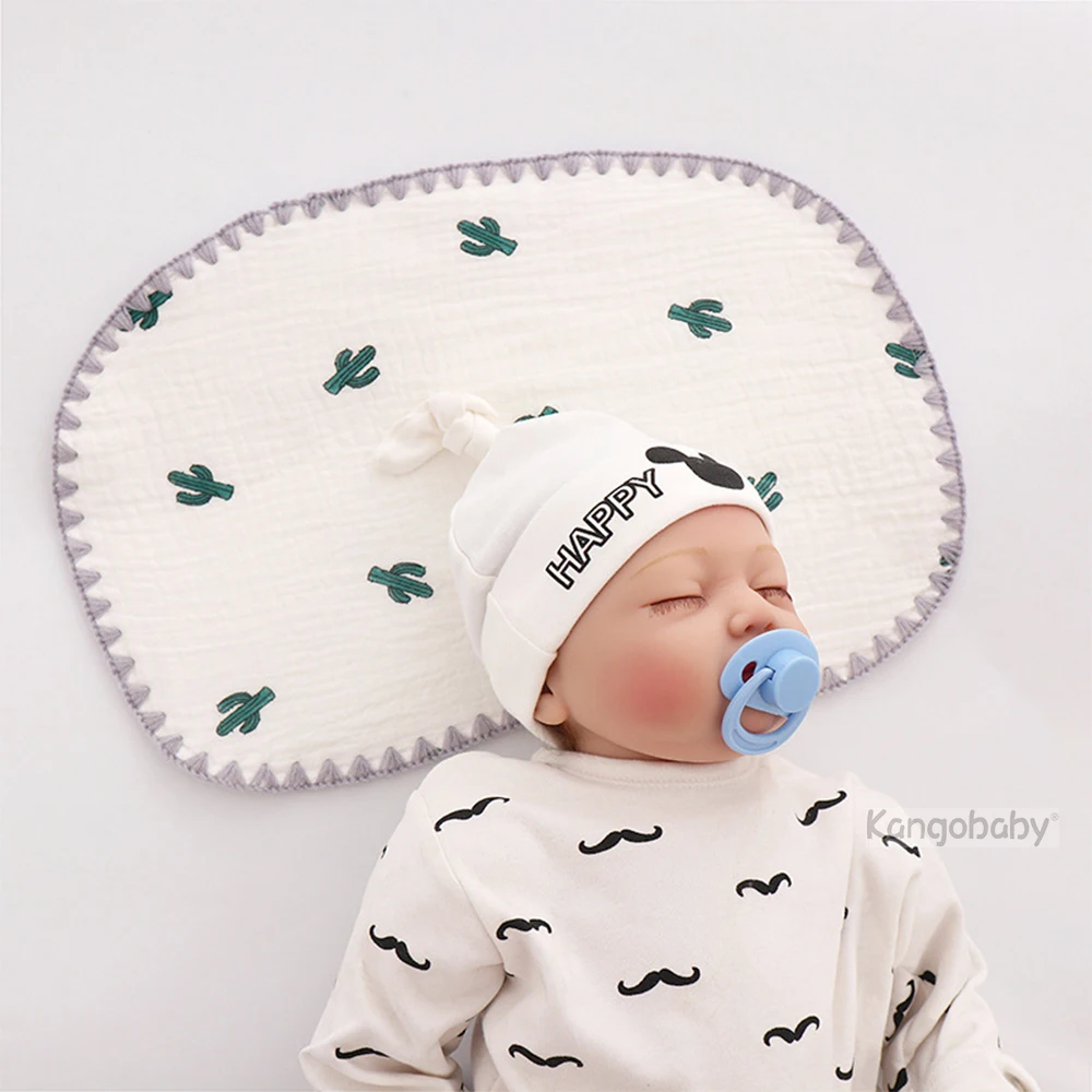 Bedding Kangobaby #My Soft Life# 10 Layer Muslin Cotton Newborn Flat Pillow Towel Baby Anti-milk Vomiting Pad Sweat Absorption Pillow baby sleeping bag