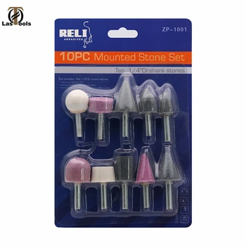

10Pcs Shank Mounted Stone Grinding Head Abrasive Dremel Rotary Tool Cutting Grinding Head Set For Drill Polishing Machine
