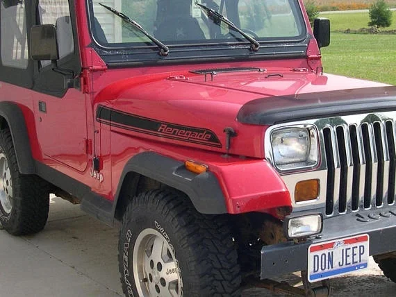 Для 2x для Jeep Renegade Hood боковые полосы графические наклейки комплект