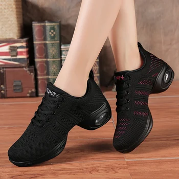

Square Dance Shoes Female Adult Dance Shoes Netted Jazz Soft Bottom Four Seasons Dance Shoes