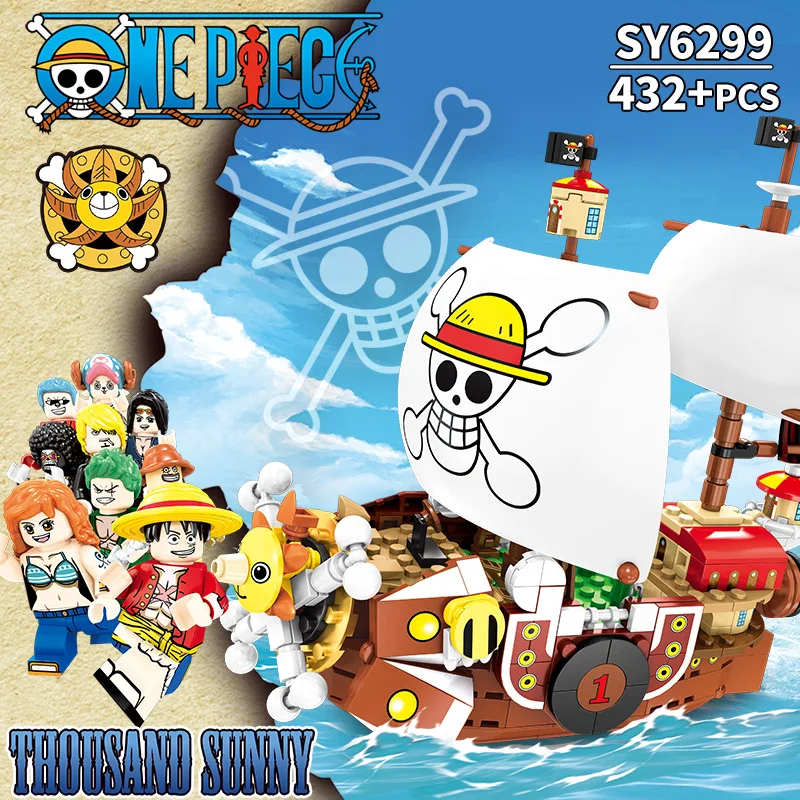 

Building Blocks 6299 One Piece Sunshine Small Particles Building Blocks Pirate Ship Road Trapeze Aberdeen Building Blocks Childr