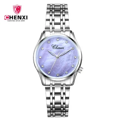 

CHENXI Brand New Fashion Women Quartz Watch Lady Luxury Wrist Watches Women Stainless Steel Clock Female Rhinestone Quartz-watch