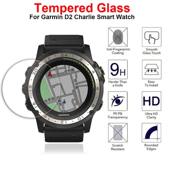 

3pcs Smartwatch Tempered Glass Protective Film Clear Guard For Garmin D2 Charlie Smart Watch Toughened Display Screen Protector