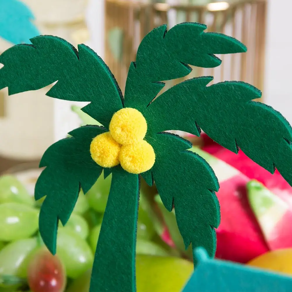 Tropical Flamingo Pineapples Cactus Coconut tree Centerpiece Table decorative Birthday Summer Wedding Hawaiian Party Decorations