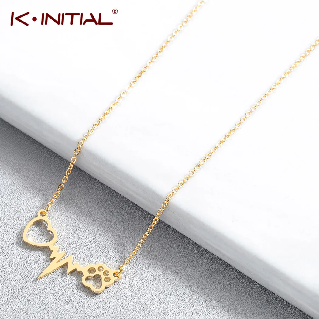 thumbnail image 2 of 10k Yellow Gold Lifeline Heartbeat Necklace - Open Heart Pendant With Pulse Line, 20" Chain 2 of 11