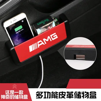 

1pc Universal Car Storage Bag Multi-Function Car Mobile Phone Storage Box For Mercedes benz A B R G Class GLK GLA C200 styling