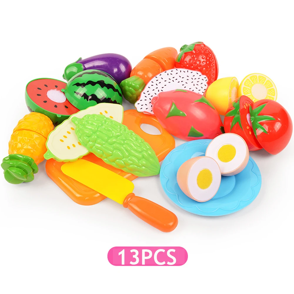 Details about   31Pcs Fruit Vegetable Food Cutting Set Kids Role Play Pretend Chef Kitchen Toy 
