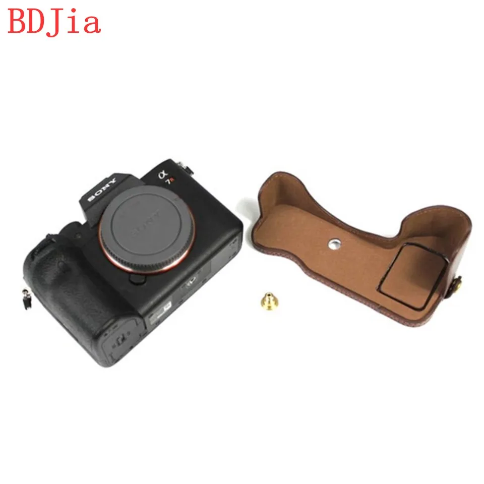 Из натуральной воловьей кожи корпуса для половины камеры база для sony A7R4 A9II с отверстием батареи
