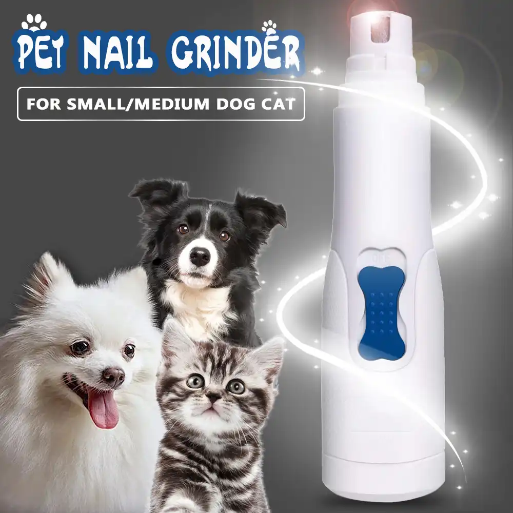 électrique Pet Pattes Ongle Broyeur Professionnel Auto Chien Chat Toilettage Griffe Coupe Ongles Tondeuse Batterie Alimenté Manucure Soins Outils