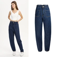 Мешковатые винтажные женские Джинсы бойфренда для женщин мама с высокой талией Плюс Размер синие джинсовые штаны Гарун широкие брюки свободные брюки 0024