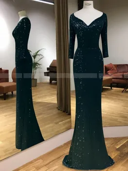 

Mermaid Evening Dresses Gown Long 2020 Moman Party Formal Prom Black Dress