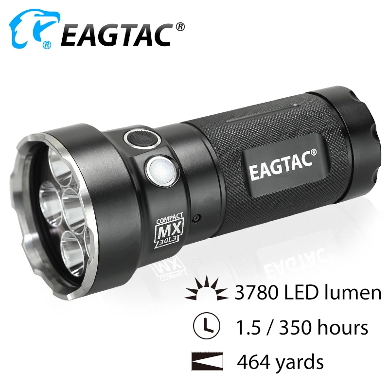 EAGTAC MX30L3-C ультра компактный светодиодный фонарик 6 * XPG2 219C 3780 люмен 3*18650 CR123A