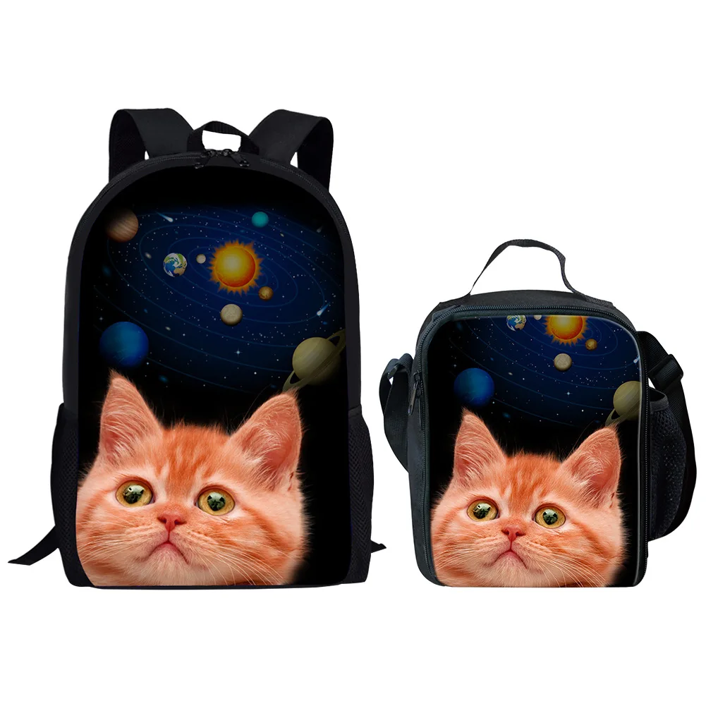 

New Style Schoolbag for Elementary School Students CHILDREN'S Cartoon Animal Pattern Backpack Lunch Bag Set 1-Piece Do