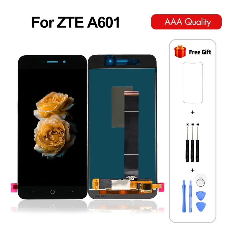 Сенсорный экран для ZTE Blade A601 BA601 дигитайзер + ЖК дисплей в сборе 5 дюймовый