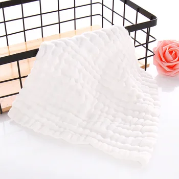 

2PCS Baby Feeding Towel Face Towel Baby Bath Cotton Burp Cloth Soft Absorbent 6-Layer Gauze Kindergarten 30X30Cm Handkerchief