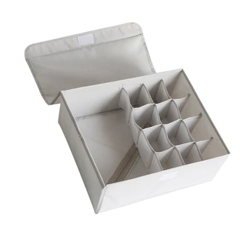 

Underwear Storage Box with Cover Thickened Oxford Cloth Washable Folding Save Space Bra Organizing Tool