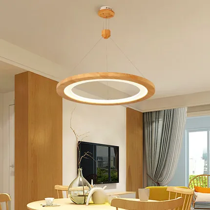 

LED Nordic Wooden Iron Acrlic Ring LED Lamp LED Light.Pendant Lights.Pendant Lamp.Pendant light For Dinning Room