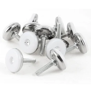 

6mm x 25mm External Thread Furniture Glide Level Leveling Foot 12 Pcs