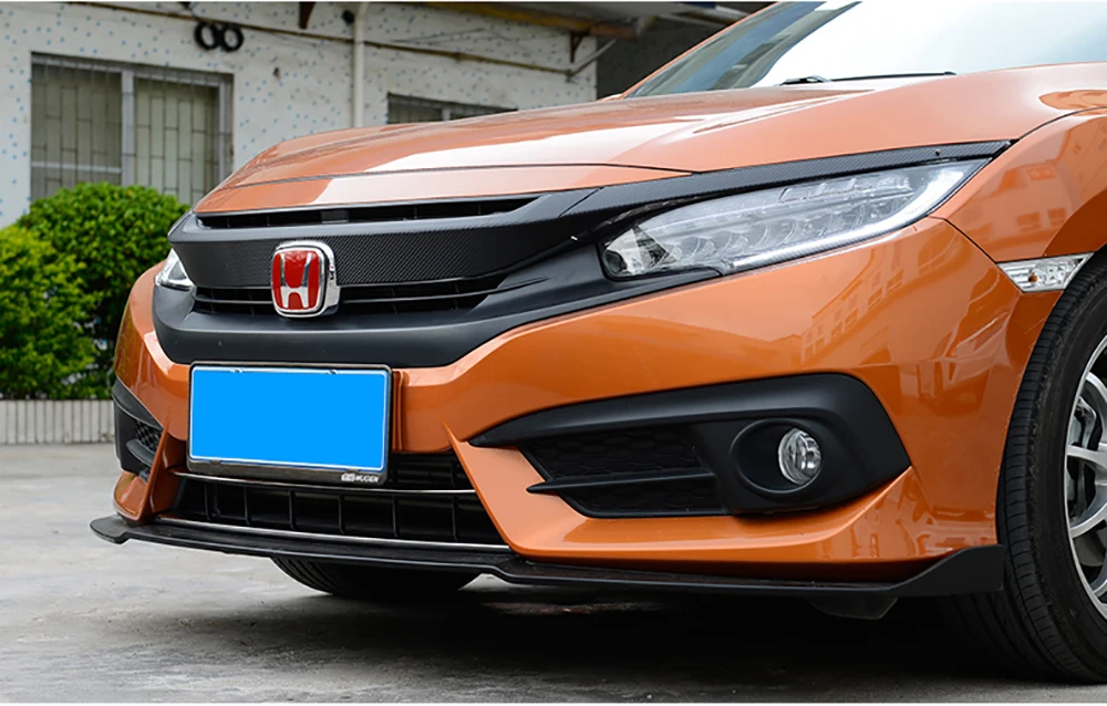AITWATT Подходит для Honda Civic 10th ABS Хром передний Нижний Бампер протектор автомобиля Стайлинг 2 шт