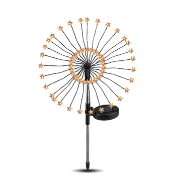 

Star Fairy Bouquet Dandelion Lights 60LEDs*Solar Energy Outdoor Decoration Silver String Lights Star Solar Fairy Light Path Lawn