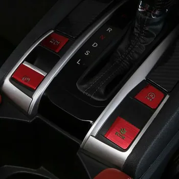 

Aluminum Decor Trim For Honda Civic 2016-19 Auto Gear Button Frame Red