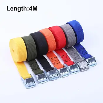 

4M Buckle Tie-Down Belt cargo straps for Car motorcycle bike With Metal Buckle Tow Rope Strong Ratchet Belt for Luggage Bag
