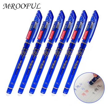 

3/4/6Pcs Erasable Pen Cute Animal Pen Blue Black Red Washable Handle Erasable Gel Pen for Office School Writing Tools Stationery