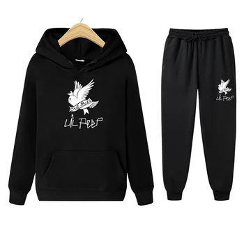 

Fashion print men's hoodie suit brand sportswear men's hip-hop sweatshirt + sweatpants autumn and winter polar fleece hooded pul