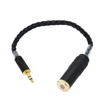 

3.5mm To 2.5mm Headphone Extension Cable Pure Silver Cable 8 Wire 152 Core For Astell&kern Connector