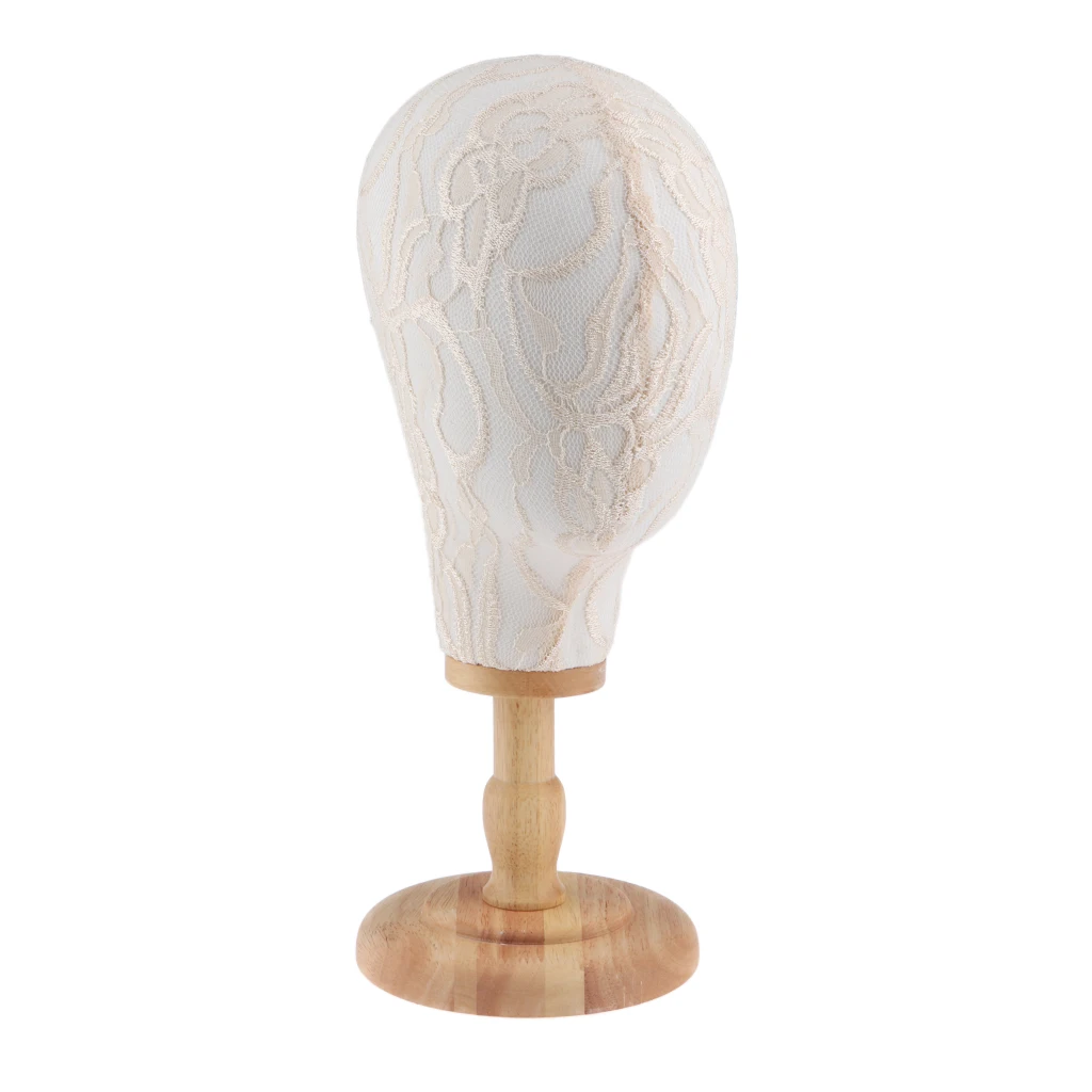 22'' Lace Foam Block Head For Hair Extension Lace Wigs Making and Display Styling Mannequin Manikin Head with Detachable Stand