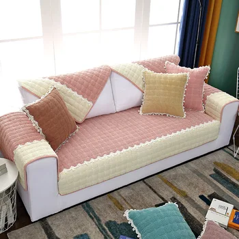 

Sofa Cushion Cotton Simple Modern Style Four Seasons Corduroy Short Plush Non-slip Cushion Sofa Towel Sofa Cover Full Cover