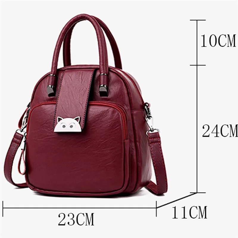 Multifunction Women Soft Leather Mini Backpack Female Shoulder Bag Sac a Dos Travel Ladies Bagpack Mochila School Bags For Girls