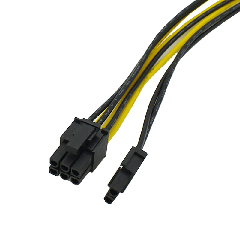 Lingable Dual SATA 15pin Male to PCI-E 8 Pin (6+2) Male Graphic Video Card Power Supply Cable 20CM for Bitcoin Miner Mining 20cm