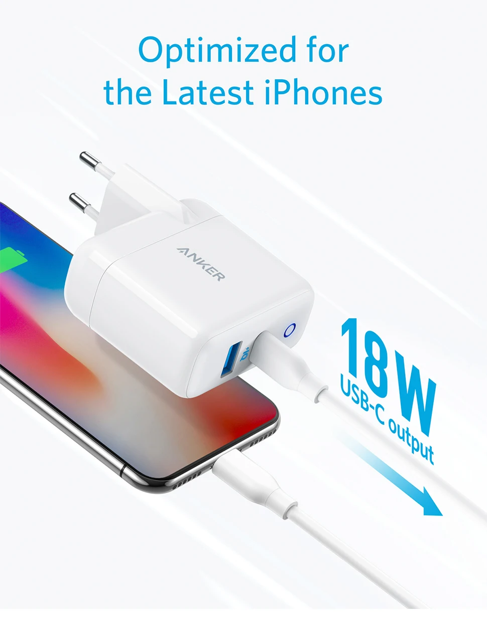Anker Carregador de Telefone 30w Porta Carregador Rápido com 18w Tpye c Adaptador de Energia Powerport pd para Iphone para Xiaomi para Huawei Carregadores de celular 5 carregador rápido com 18w tpye c adaptador
