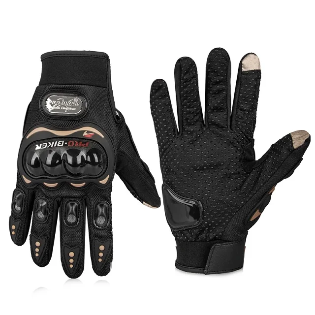 Про-байкерские мотоциклетные сенсорные перчатки полный палец Спорт на открытом воздухе езда мотоцикл перчатки гоночные велосипедные перчатки новейшая распродажа - Цвет: screen touch Black