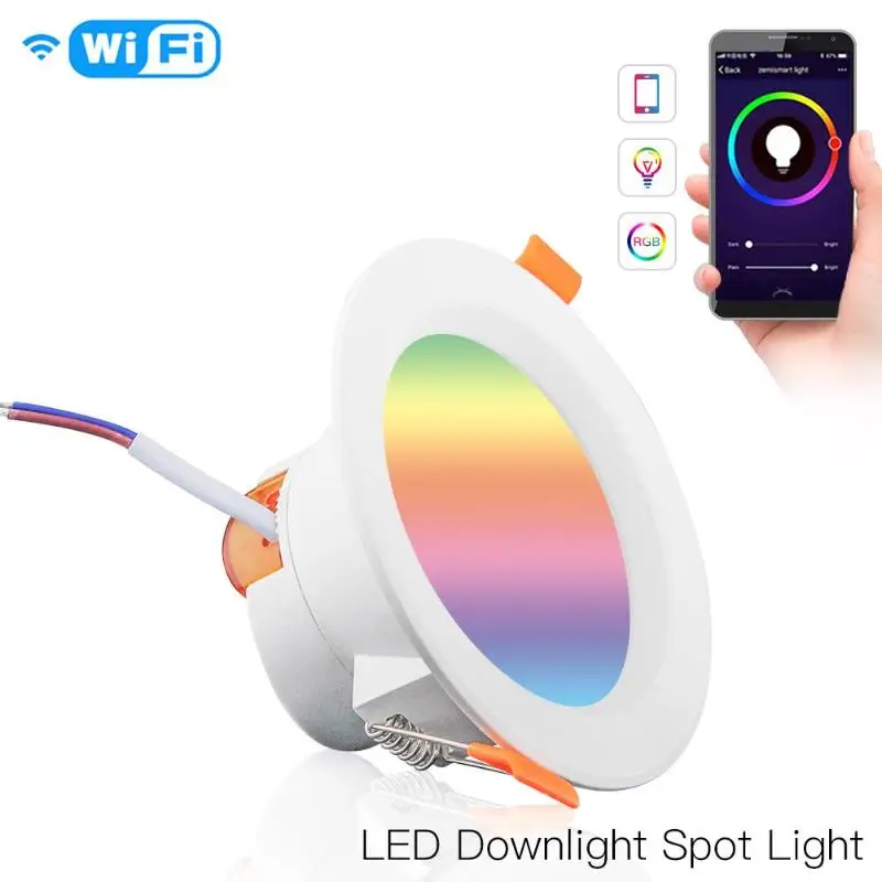7 Вт RGB+ C+ W Интеллектуальный Alexa домашний Контроль WiFi Светодиодный светильник энергосберегающий и многофункциональный голосовой контроль комнатный внутренний светильник
