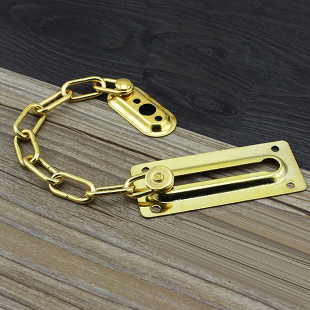 Stainless Steel Door Chain Guard Lock Slide Bolt for Home Hotel Dorm Entrance Security
