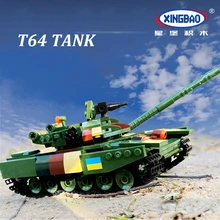 

Xingbao 06805 MOC WW2 Russian Military Weapon Series T64 Main Battle Tank Building Blocks Tank Model Kit Toys for Children Gifts