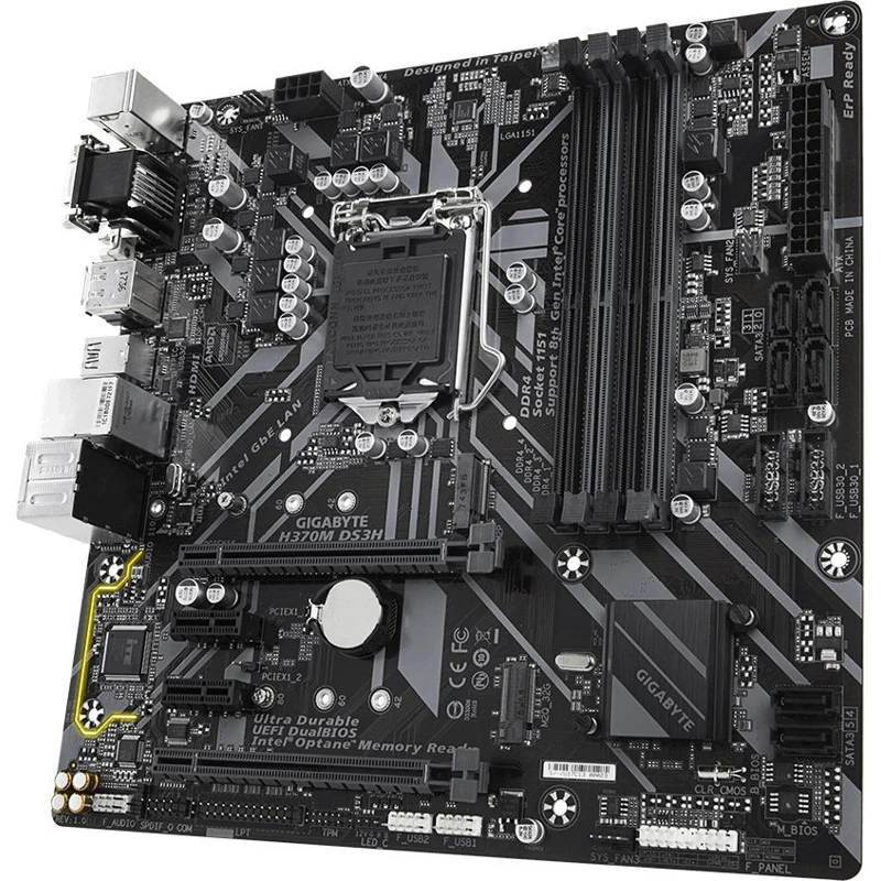 Материнская плата Gigabyte H370M DS3H Soc-1151v2 Intel H370 4xDDR4 mATX AC`97 8ch(7.1) GbLAN RAID+VG