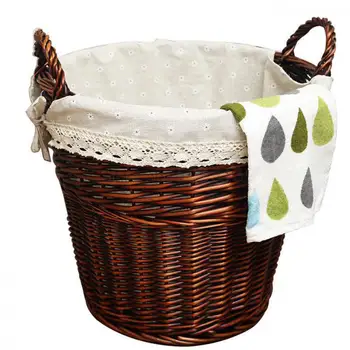 

Dirty hamper rattan storage basket laundry basket dirty clothes rattan with ears dirty clothes storage basket laundry bucket b