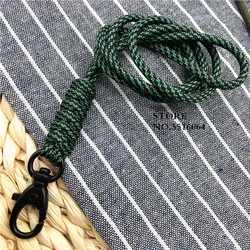 Outdoor Adventure Metal Clip Lanyard & Holder Set (Black and green)