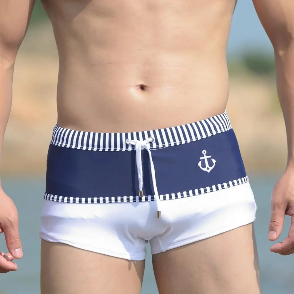 New Swimwear Men Swimming Bathing Trunks Summer Sexy Men's Swimsuits Boxer Briefs beach short pants Water Sport suilt men swim